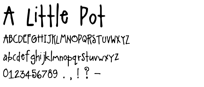 A Little Pot font